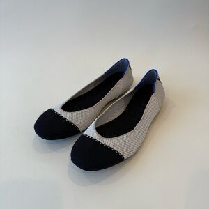 Rothys Elegant Black and White Women's Flats